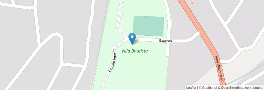 Mapa de ubicacion de Villa Bautista en Arjantin, Córdoba, Departamento Punilla, Pedanía San Antonio, Municipio De Villa Giardino, Villa Giardino.