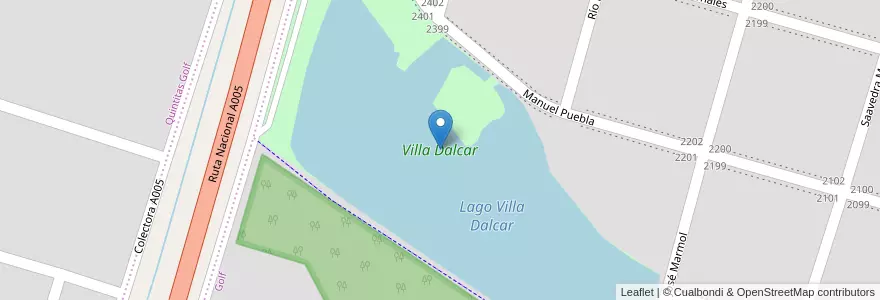 Mapa de ubicacion de Villa Dalcar en 阿根廷, Córdoba, Departamento Río Cuarto, Pedanía Río Cuarto, Municipio De Río Cuarto, Río Cuarto.
