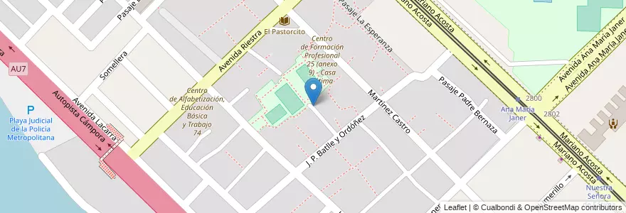 Mapa de ubicacion de Villa de Emergencia 3, Villa Soldati en Argentine, Ciudad Autónoma De Buenos Aires, Buenos Aires, Comuna 8.