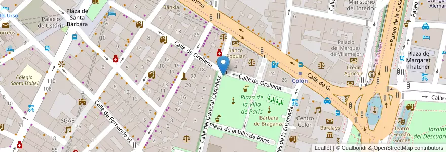 Mapa de ubicacion de Villa de París en Испания, Мадрид, Мадрид, Área Metropolitana De Madrid Y Corredor Del Henares, Мадрид.