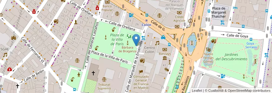 Mapa de ubicacion de Villa de París en إسبانيا, منطقة مدريد, منطقة مدريد, Área Metropolitana De Madrid Y Corredor Del Henares, مدريد.