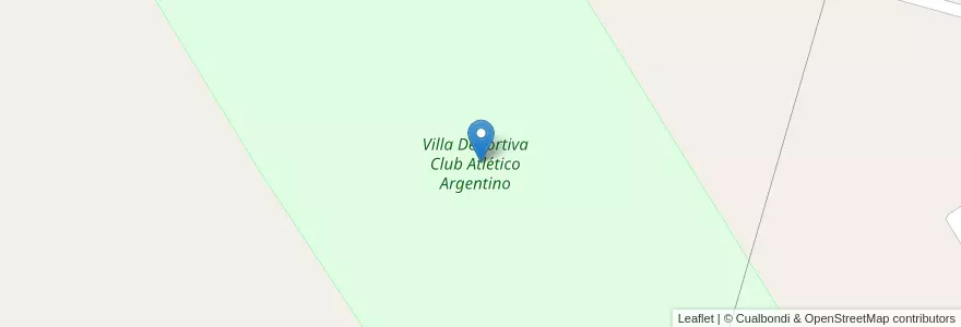 Mapa de ubicacion de Villa Deportiva Club Atlético Argentino en آرژانتین, سانتافه, Departamento General López, Municipio De Firmat.
