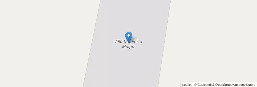 Mapa de ubicacion de Villa Dominica Maipu en الأرجنتين, تشيلي, Mendoza, Departamento Maipú, Distrito Rodeo Del Medio.
