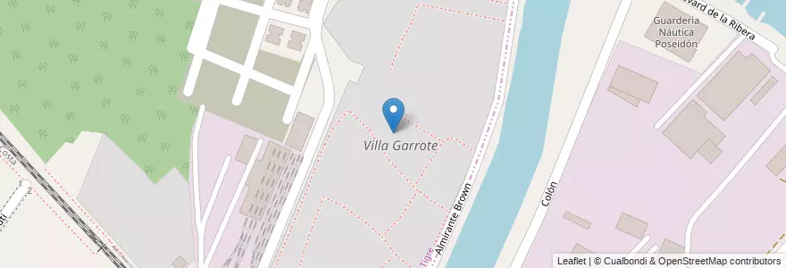 Mapa de ubicacion de Villa Garrote en Arjantin, Buenos Aires, Partido De San Fernando.