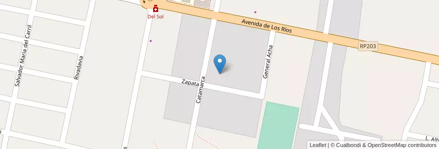 Mapa de ubicacion de Villa Juanita en آرژانتین, San Juan, شیلی, Caucete.