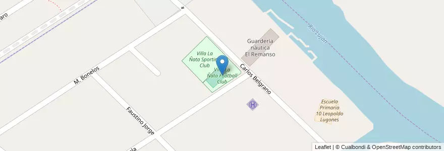 Mapa de ubicacion de Villa La Ñata Football Club en Argentina, Provincia Di Buenos Aires, Partido De Tigre, Benavídez.