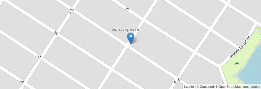Mapa de ubicacion de Villa Loguercio en Argentina, Buenos Aires, Partido De Lobos, Cuartel Villa Loguercio, Villa Loguercio.