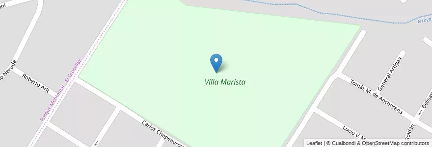 Mapa de ubicacion de Villa Marista en Arjantin, Buenos Aires, Partido De General Pueyrredón, Mar Del Plata.