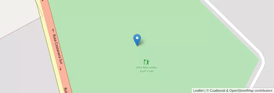 Mapa de ubicacion de Villa Mercedes Golf Club en Argentina, San Luis, General Pedernera, Municipio De Villa Mercedes.