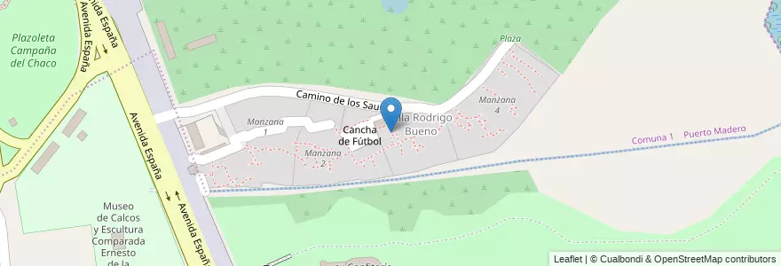 Mapa de ubicacion de Villa Rodrigo Bueno, Puerto Madero en Argentine, Ciudad Autónoma De Buenos Aires, Comuna 1, Buenos Aires.