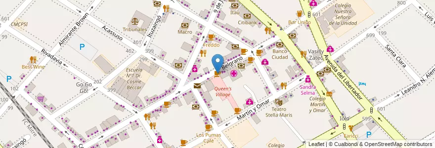 Mapa de ubicacion de Village Café en 阿根廷, 布宜诺斯艾利斯省, Partido De San Isidro, San Isidro.