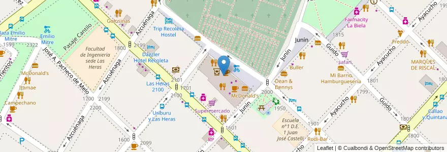 Mapa de ubicacion de Village Recoleta, Recoleta en Argentinien, Ciudad Autónoma De Buenos Aires, Comuna 2, Buenos Aires.
