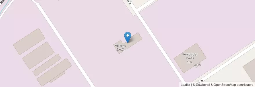 Mapa de ubicacion de Villares S.A.C. en Arjantin, Buenos Aires, Partido De Malvinas Argentinas, El Triángulo.