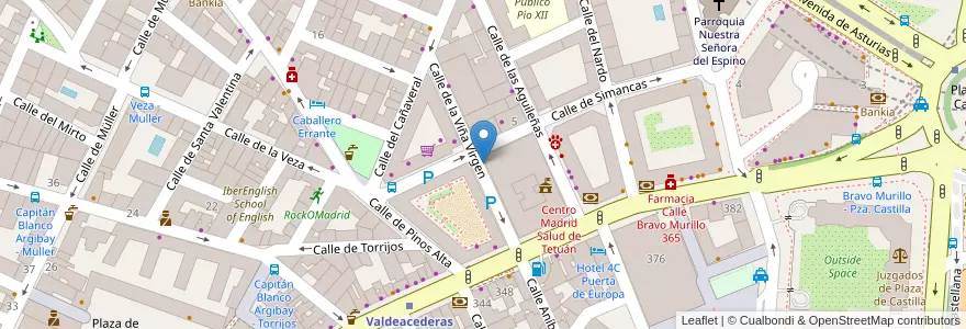 Mapa de ubicacion de VIÑA VIRGEN, CALLE, DEL,4 en Espagne, Communauté De Madrid, Communauté De Madrid, Área Metropolitana De Madrid Y Corredor Del Henares, Madrid.