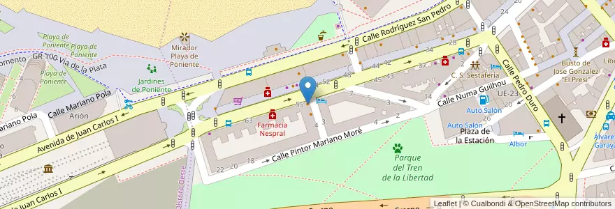 Mapa de ubicacion de Vincent Van Gogh en スペイン, アストゥリアス州, アストゥリアス州, Gijón/Xixón.