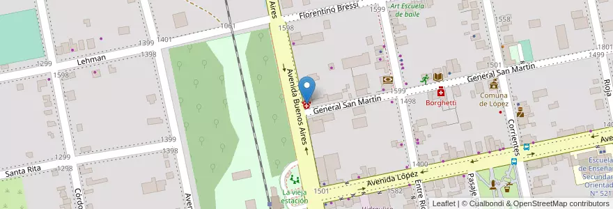 Mapa de ubicacion de Vinciguerra en アルゼンチン, サンタフェ州, Departamento San Jerónimo, Municipio De López, López.