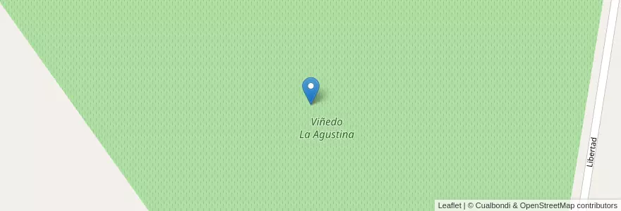 Mapa de ubicacion de Viñedo La Agustina en アルゼンチン, チリ, メンドーサ州, Departamento Tunuyán, Distrito Colonia Las Rosas.