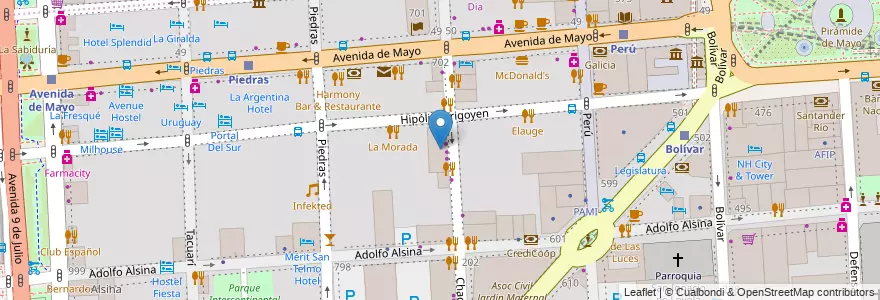 Mapa de ubicacion de Vinelli, Montserrat en 阿根廷, Ciudad Autónoma De Buenos Aires, Comuna 1, 布宜诺斯艾利斯.