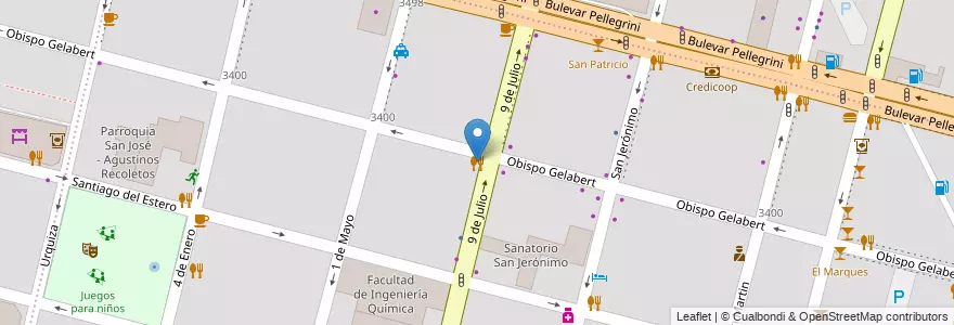 Mapa de ubicacion de Vinería Baco en الأرجنتين, سانتا في, إدارة العاصمة, سانتا في العاصمة, سانتا في.