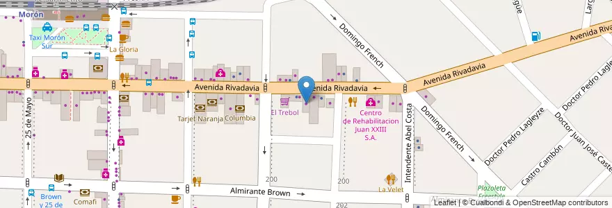 Mapa de ubicacion de Vinoteca en Arjantin, Buenos Aires, Partido De Morón, Morón.