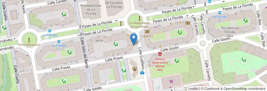 Mapa de ubicacion de Vinoteca 43º 22' en スペイン, アストゥリアス州, アストゥリアス州, Oviedo.