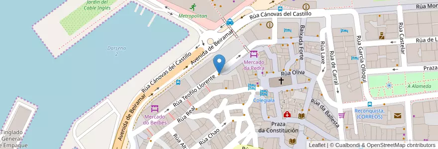 Mapa de ubicacion de Vinoteca Cabernet en 스페인, Vigo.