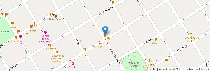 Mapa de ubicacion de Vinsanto en Arjantin, Buenos Aires, Partido De Quilmes, Quilmes.