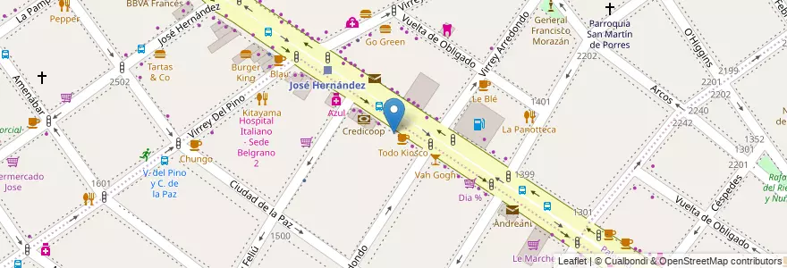 Mapa de ubicacion de Vip, Colegiales en 아르헨티나, Ciudad Autónoma De Buenos Aires, 부에노스아이레스, Comuna 13.
