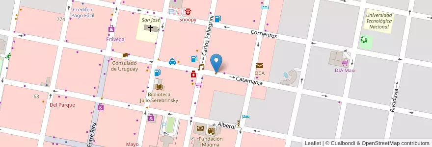 Mapa de ubicacion de Vip House en アルゼンチン, エントレ・リオス州, Departamento Concordia, Distrito Suburbios, Concordia, Concordia.