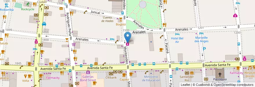 Mapa de ubicacion de Vip, Recoleta en アルゼンチン, Ciudad Autónoma De Buenos Aires, Comuna 2, Comuna 1, ブエノスアイレス.