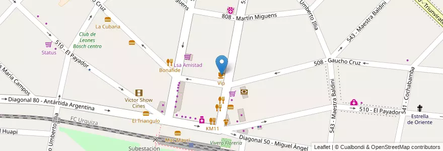 Mapa de ubicacion de Vip en Arjantin, Buenos Aires, Partido De Tres De Febrero, Villa Bosch.
