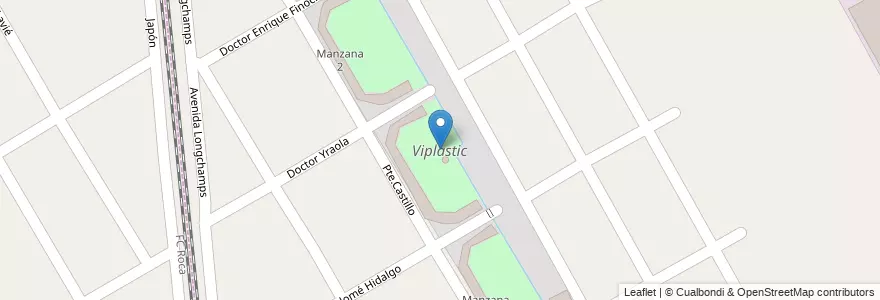 Mapa de ubicacion de Viplastic en Argentina, Buenos Aires, Partido De Almirante Brown, Longchamps.