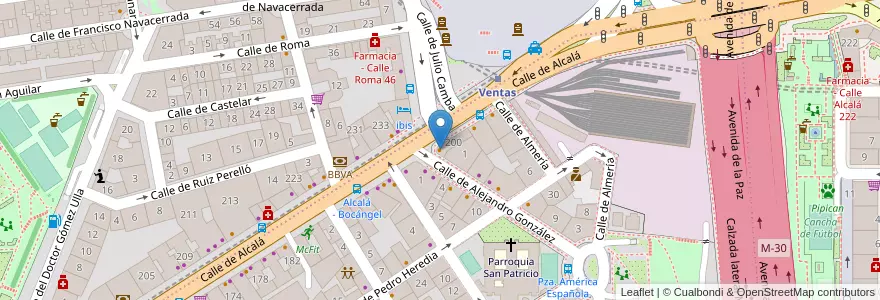 Mapa de ubicacion de Vips en Espanha, Comunidade De Madrid, Comunidade De Madrid, Área Metropolitana De Madrid Y Corredor Del Henares, Madrid.