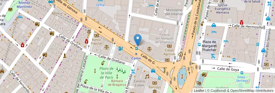 Mapa de ubicacion de Vips en Испания, Мадрид, Мадрид, Área Metropolitana De Madrid Y Corredor Del Henares, Мадрид.