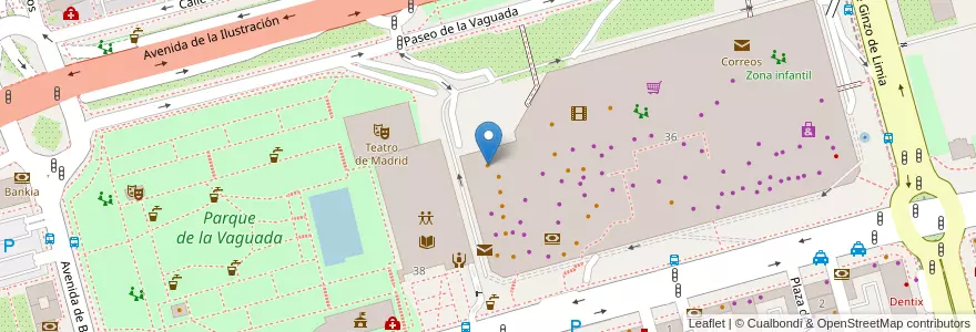 Mapa de ubicacion de VIPS en Sepanyol, Comunidad De Madrid, Comunidad De Madrid, Área Metropolitana De Madrid Y Corredor Del Henares, Madrid.
