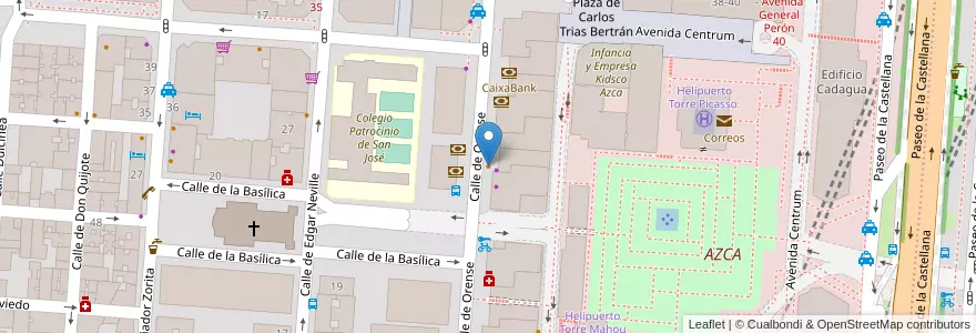 Mapa de ubicacion de Vip's en Spanien, Autonome Gemeinschaft Madrid, Autonome Gemeinschaft Madrid, Área Metropolitana De Madrid Y Corredor Del Henares, Madrid.