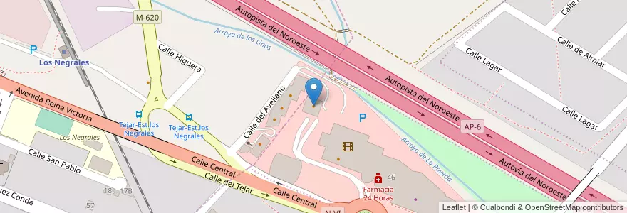 Mapa de ubicacion de Vip's en Испания, Мадрид, Мадрид, Cuenca Del Guadarrama, Collado Villalba.