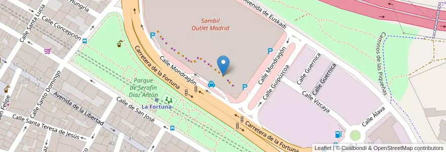 Mapa de ubicacion de Vips en スペイン, マドリード州, Comunidad De Madrid, Área Metropolitana De Madrid Y Corredor Del Henares, Leganés.
