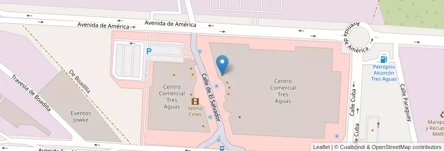 Mapa de ubicacion de VIPS Tres Aguas en España, Comunidad De Madrid, Comunidad De Madrid, Área Metropolitana De Madrid Y Corredor Del Henares, Alcorcón.
