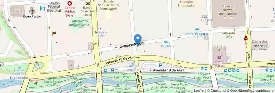 Mapa de ubicacion de Viracocha en Argentine, Jujuy, Departamento Doctor Manuel Belgrano, Municipio De San Salvador De Jujuy.