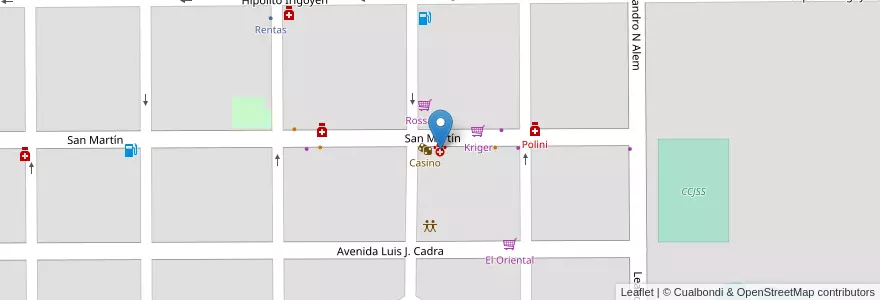 Mapa de ubicacion de Virasoro en Arjantin, Chaco, Departamento Fray Justo Santa María De Oro, Municipio De Santa Sylvina, Santa Sylvina.