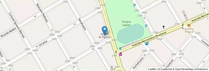 Mapa de ubicacion de Virgen de Fátima en الأرجنتين, بوينس آيرس, Partido De Lanús, Lanús Oeste.