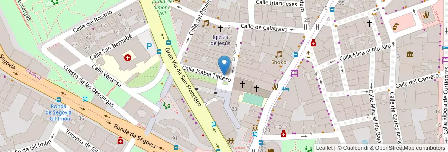 Mapa de ubicacion de VIRGEN DE LA PALOMA, PLAZA, DE LA,5 en اسپانیا, بخش خودمختار مادرید, بخش خودمختار مادرید, Área Metropolitana De Madrid Y Corredor Del Henares, مادرید.