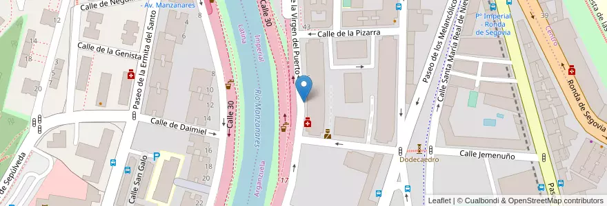 Mapa de ubicacion de VIRGEN DEL PUERTO, PASEO, DE LA,47 en Испания, Мадрид, Мадрид, Área Metropolitana De Madrid Y Corredor Del Henares, Мадрид.