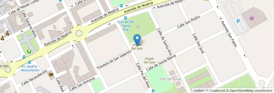 Mapa de ubicacion de Virgen Del Soto en Sepanyol, Comunidad De Madrid, Comunidad De Madrid, Cuenca Del Guadarrama, Villanueva Del Pardillo.