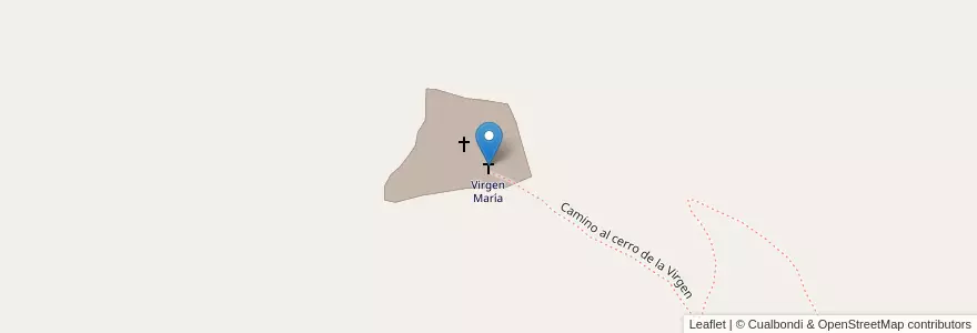 Mapa de ubicacion de Virgen María en Argentina, Chile, Neuquén Province, Departamento Chos Malal, Chos Malal.