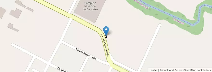 Mapa de ubicacion de Virgen en Argentina, Corrientes, Municipio De Colonia Liebig's.
