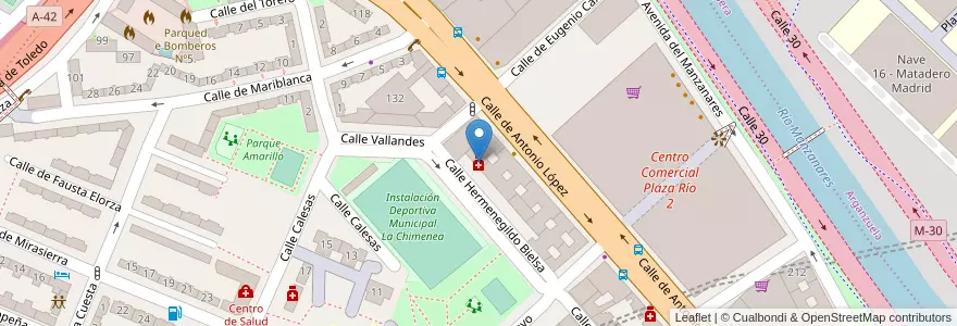 Mapa de ubicacion de Virginia Pulido Ruiz en Испания, Мадрид, Мадрид, Área Metropolitana De Madrid Y Corredor Del Henares, Мадрид.