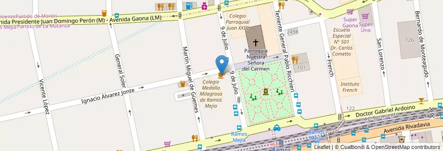 Mapa de ubicacion de Virtud en 阿根廷, 布宜诺斯艾利斯省, Partido De La Matanza, Ramos Mejía.