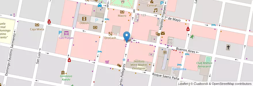Mapa de ubicacion de Visión en 阿根廷, 恩特雷里奥斯省, Departamento Concordia, Distrito Suburbios, Concordia, Concordia.